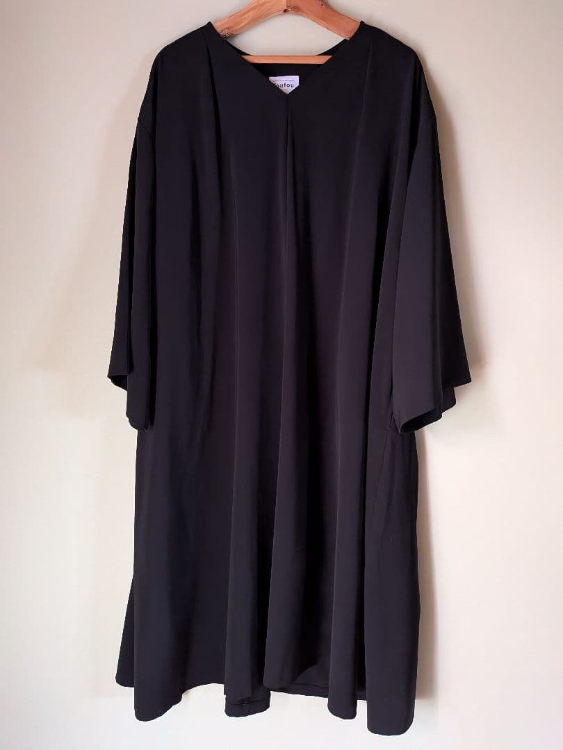 foufou　THE DRESS #7 drape v neck dress