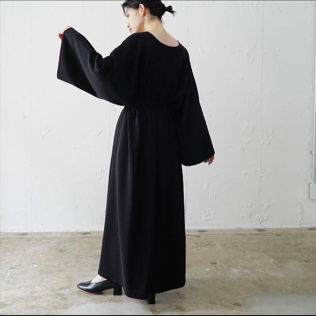foufou　THE DRESS #7 drape v neck dress