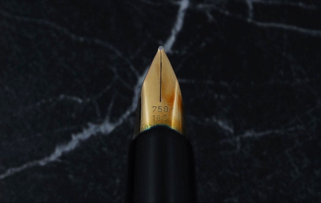 筆記確認済 ペリカンPELIKAN 万年筆 18金 18k 18c ブラック