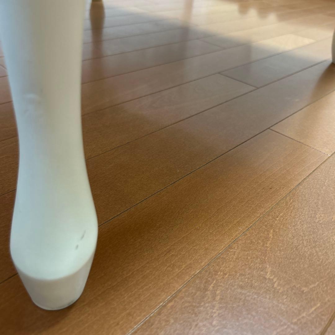 猫脚 折れ脚テーブル 75×75ラッカー塗装 ホワイト 折りたたみ