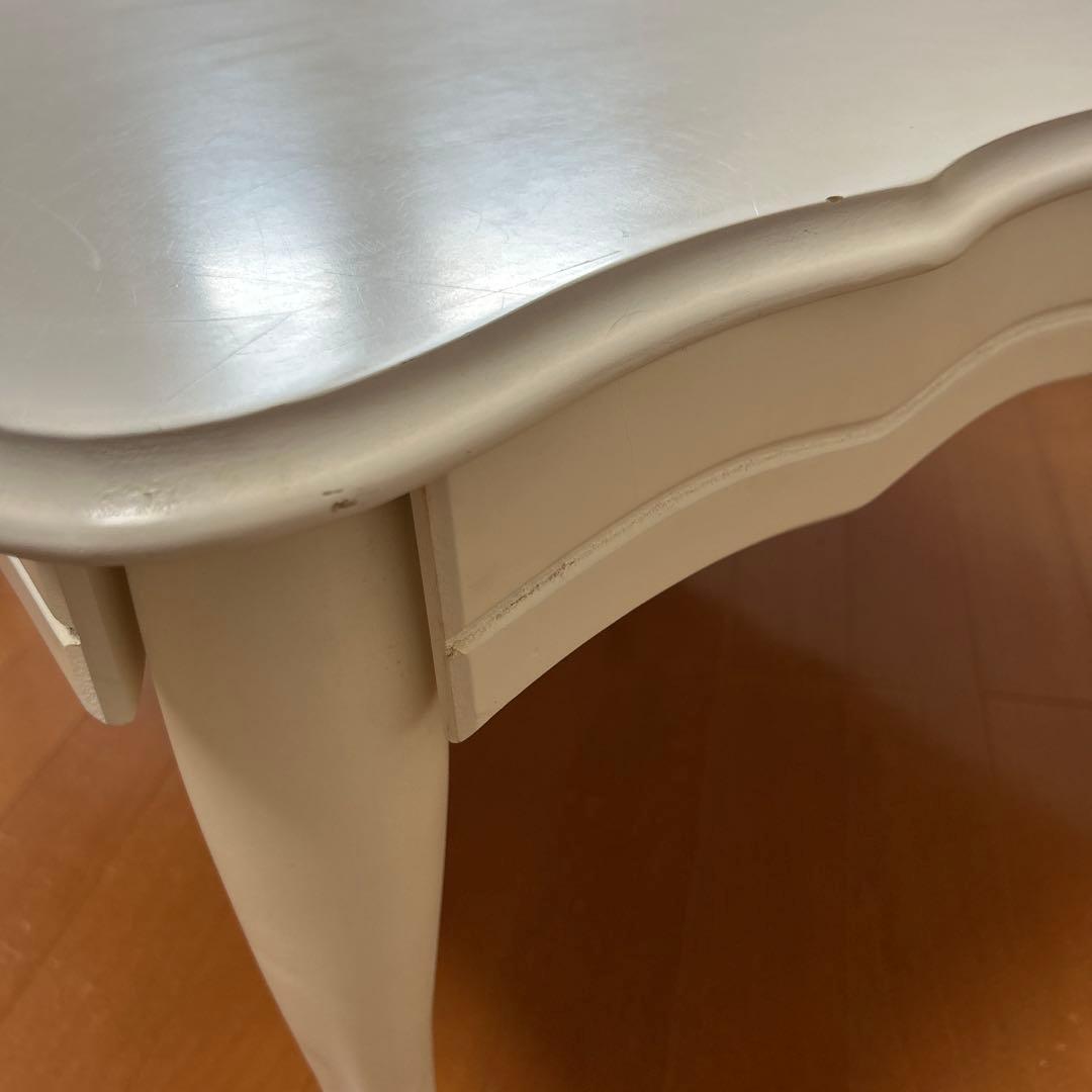 猫脚 折れ脚テーブル 75×75ラッカー塗装 ホワイト 折りたたみ