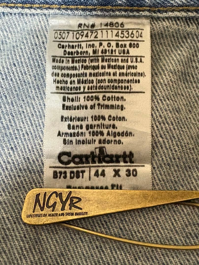 【希少】00s Carhartt ダブルニーデニムペインターパンツW44 L30