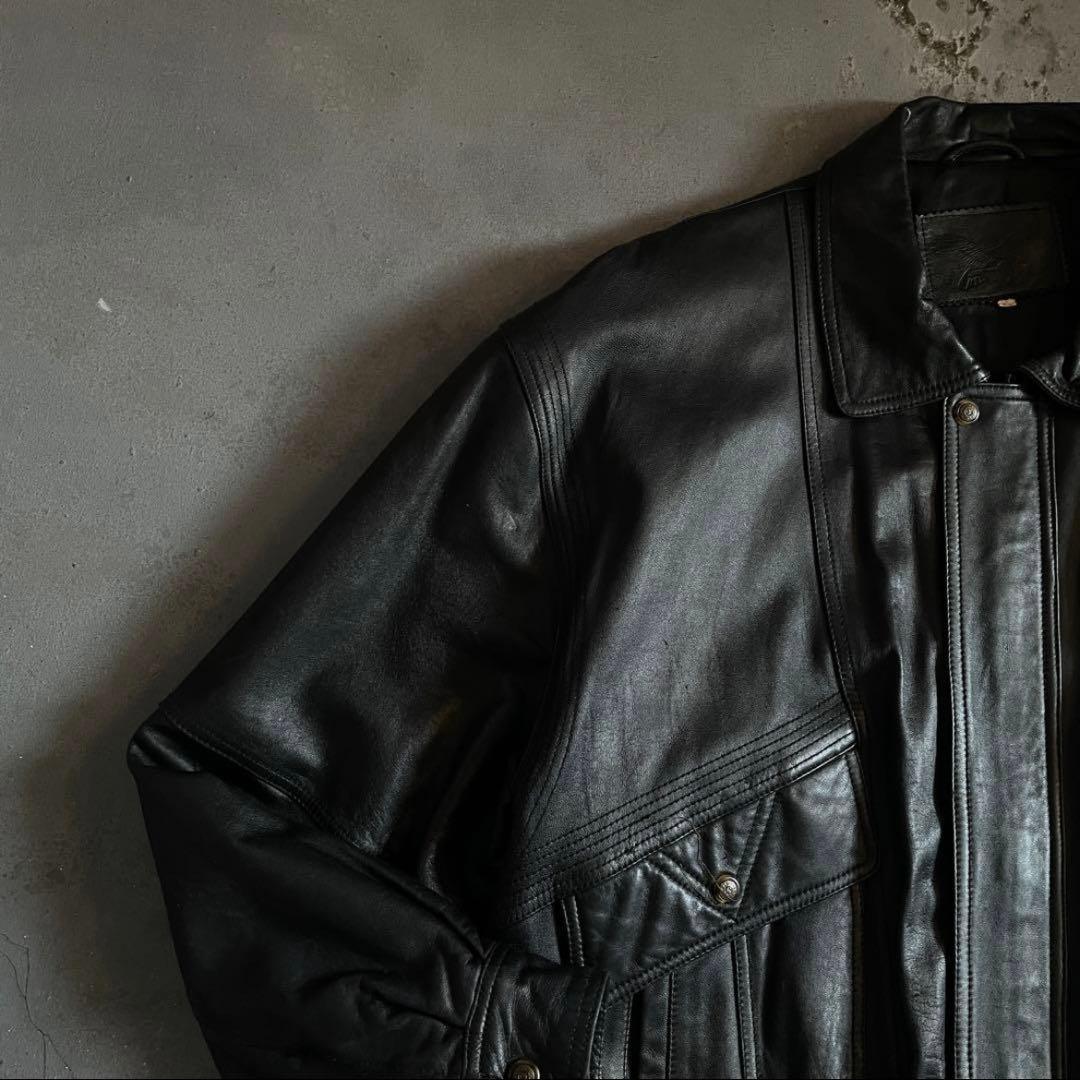 type A-2“classic“XL“本革“黒“bomber jacket