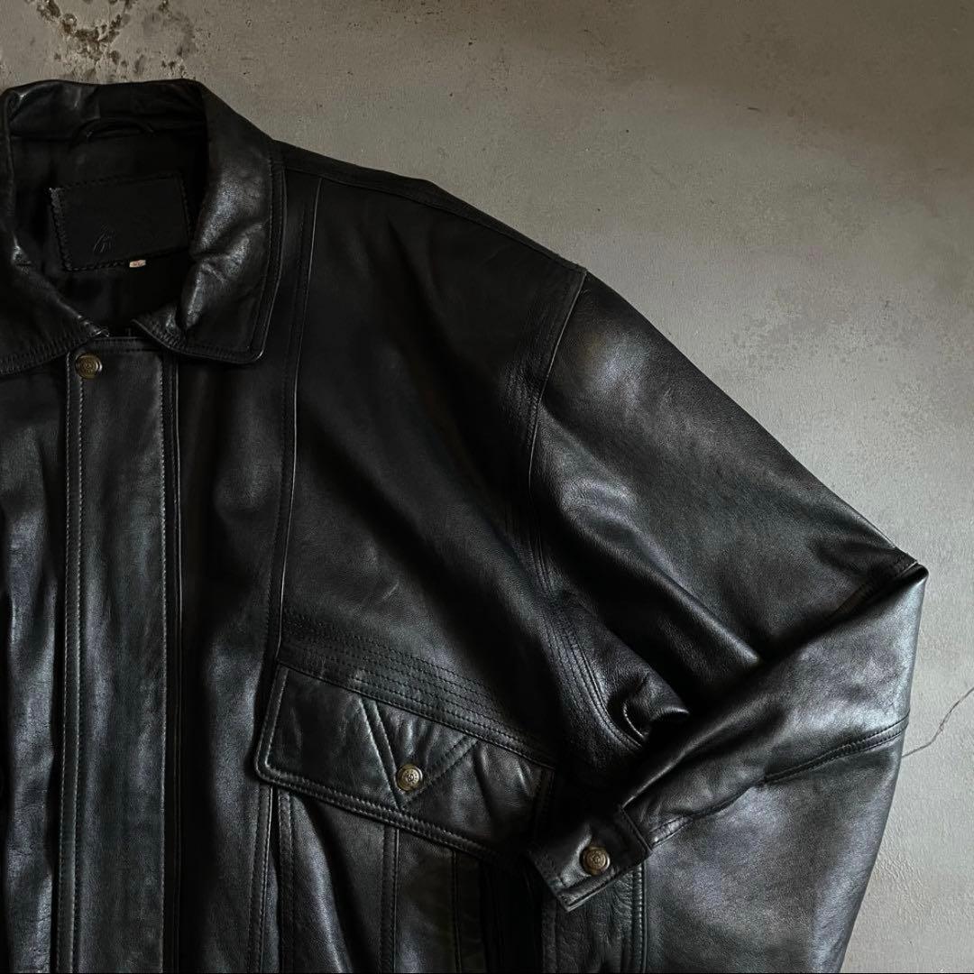 type A-2“classic“XL“本革“黒“bomber jacket