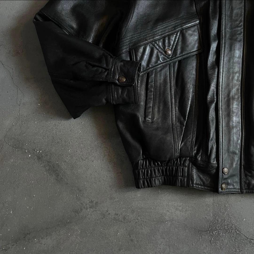 type A-2“classic“XL“本革“黒“bomber jacket
