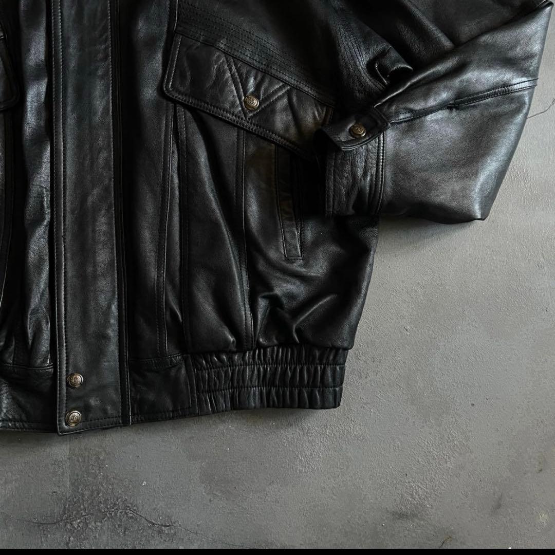 type A-2“classic“XL“本革“黒“bomber jacket