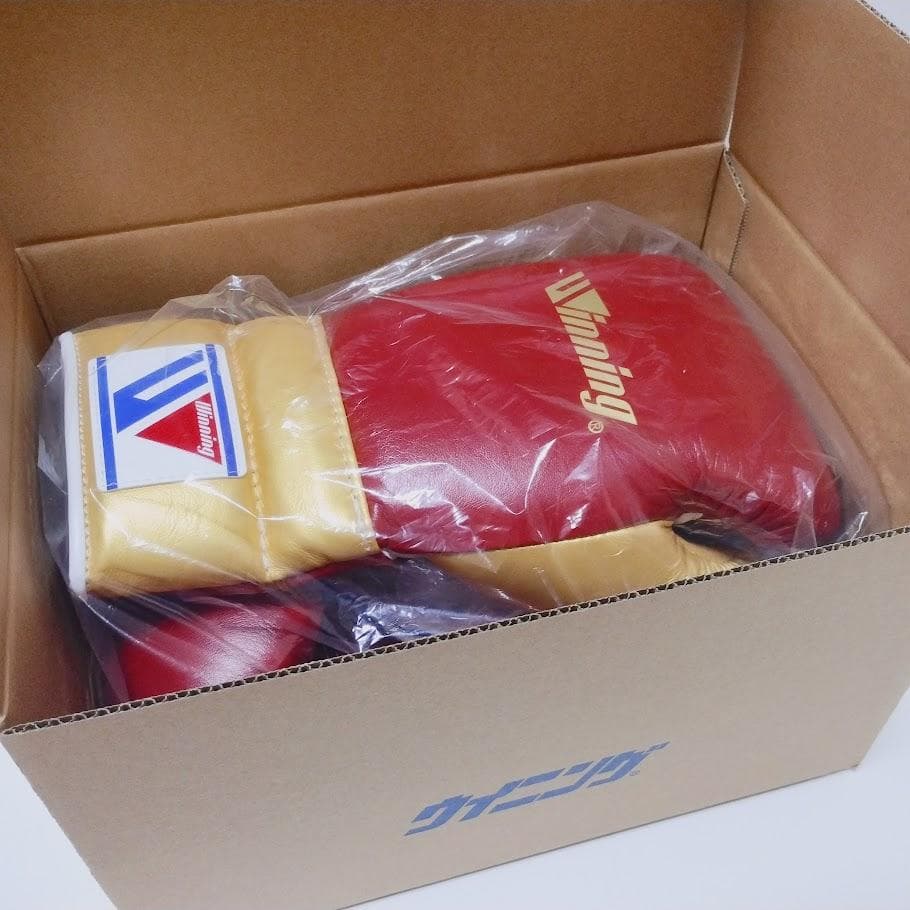 Winning ウイニング ボクシンググローブ 14oz 赤金 別注品③