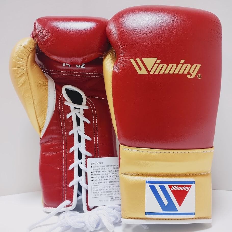 Winning ウイニング ボクシンググローブ 14oz 赤金 別注品③