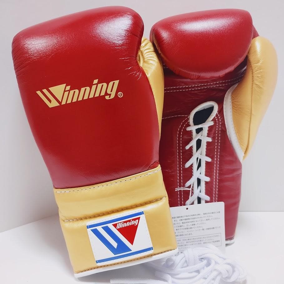 Winning ウイニング ボクシンググローブ 14oz 赤金 別注品③
