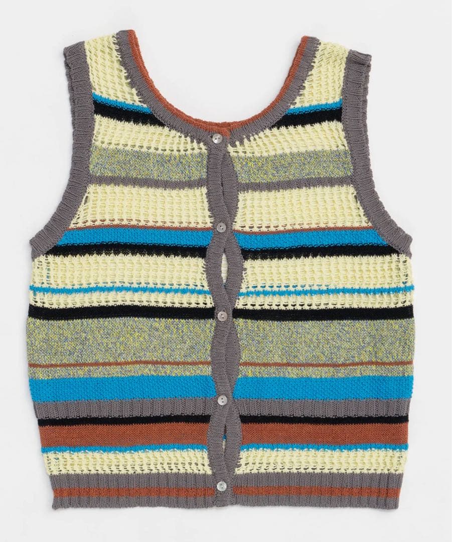 トップス maisonspecial 2way Multi Border Tank Top
