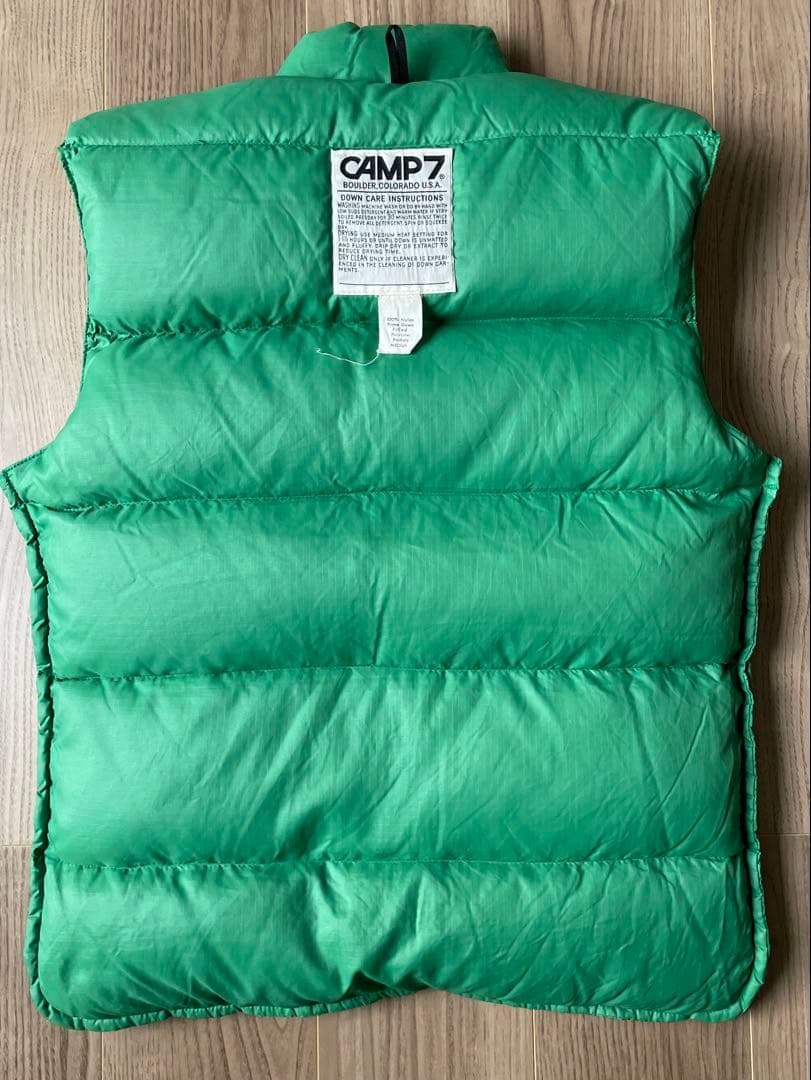 CAMP7 70s 80s ダウンベスト　USA製　シェラ　パタゴニア　グリーン