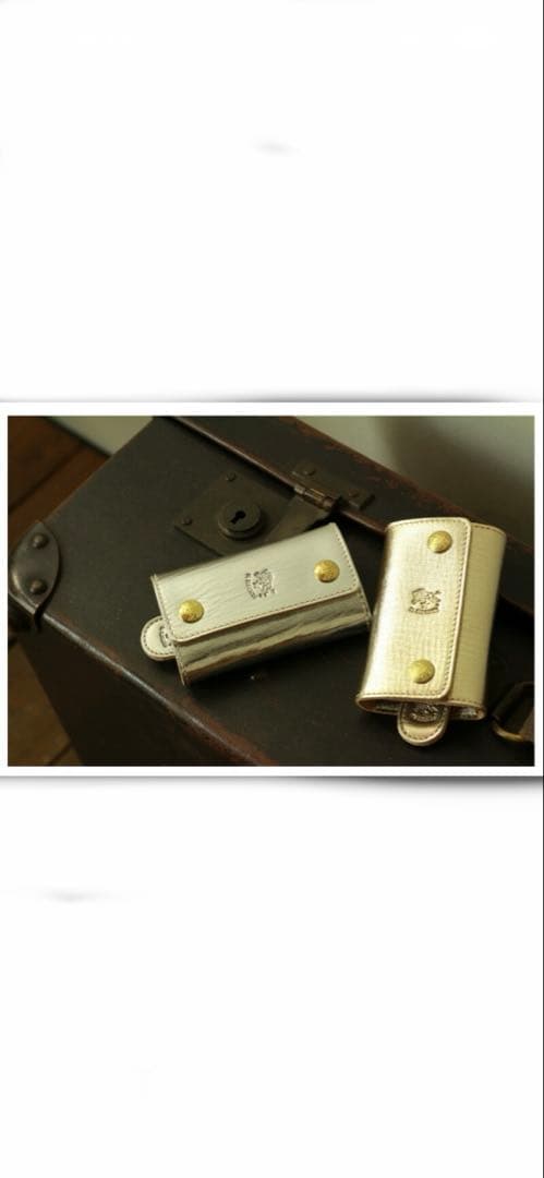 【限定】即発送！イルビゾンテ　6連キーケース　メタリックレザー　シルバー