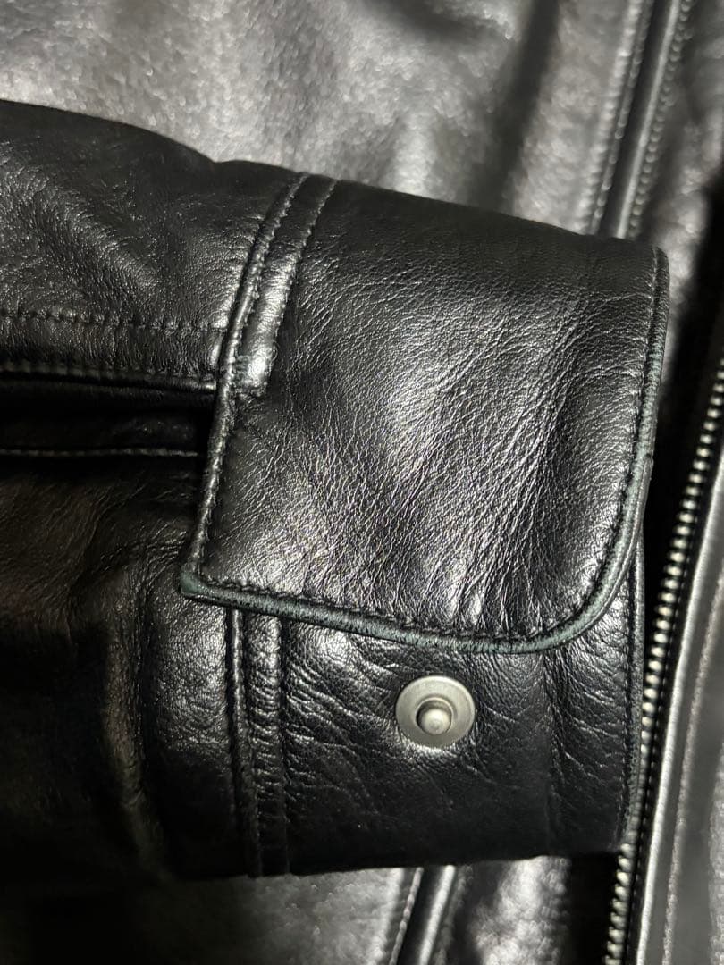 購入60万円ほぼ未使用dunhill レザー ジャケット 羊皮 黒 ダンヒル 革