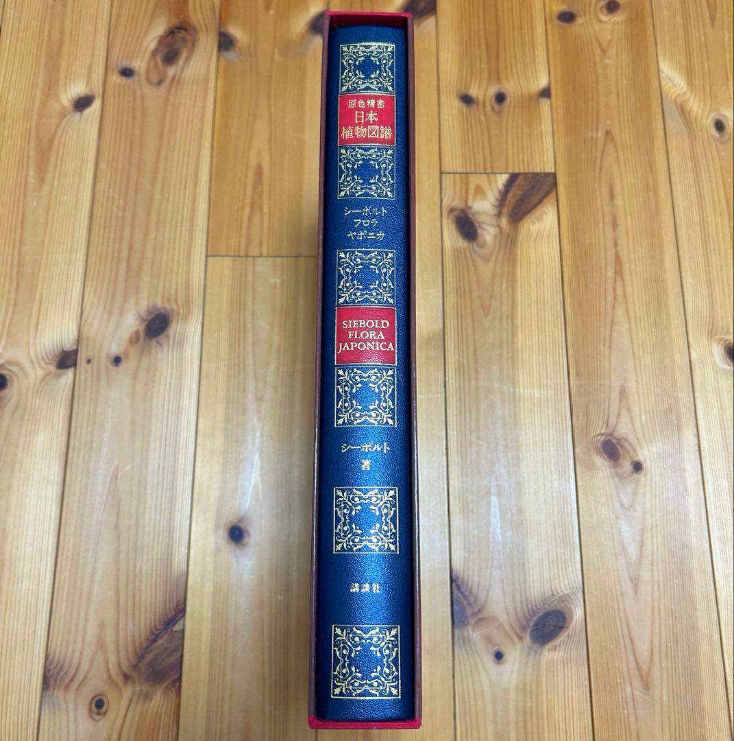 【完品希少】原色精密 日本植物図譜 シーボルト 講談社 複製画4枚付 1984年
