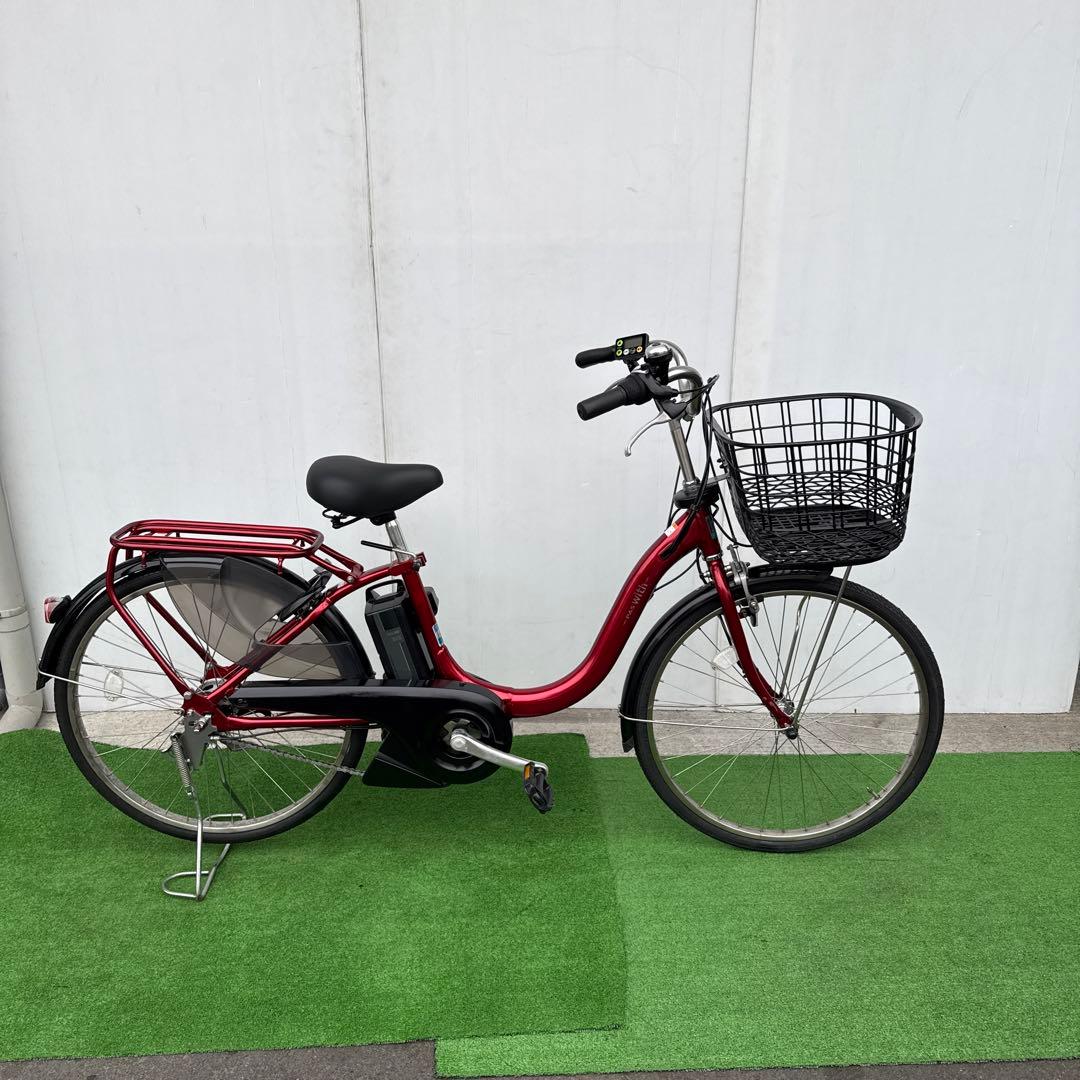 YAMAHAヤマハW ith 電動アシスト自転車24インチ 12.3Ah レッド