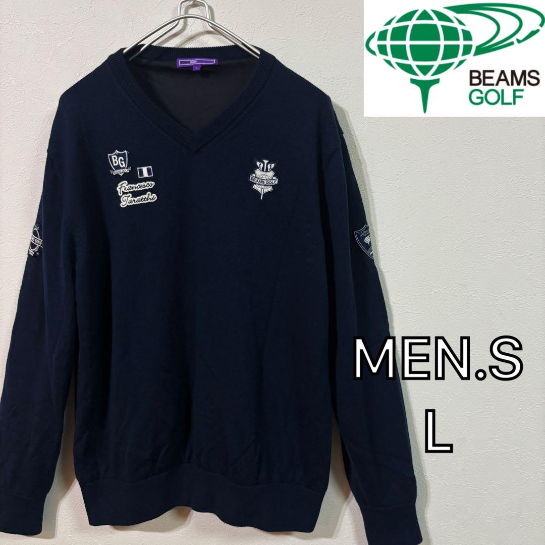 【BEAMS GOLF】PURPLE LABEL Vネックニット　ゴルフ　メンズ