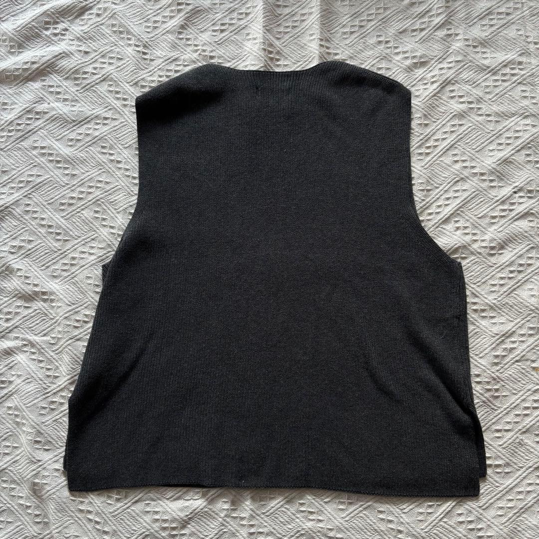 かぐれ　ドライコットンニットベスト　グレー系