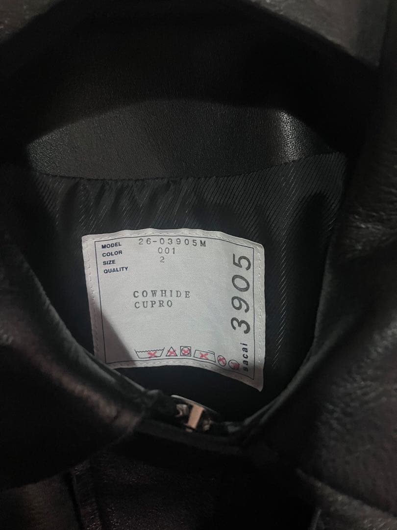 ジャケット・アウター 26ss sacai Leather Blouson black 2