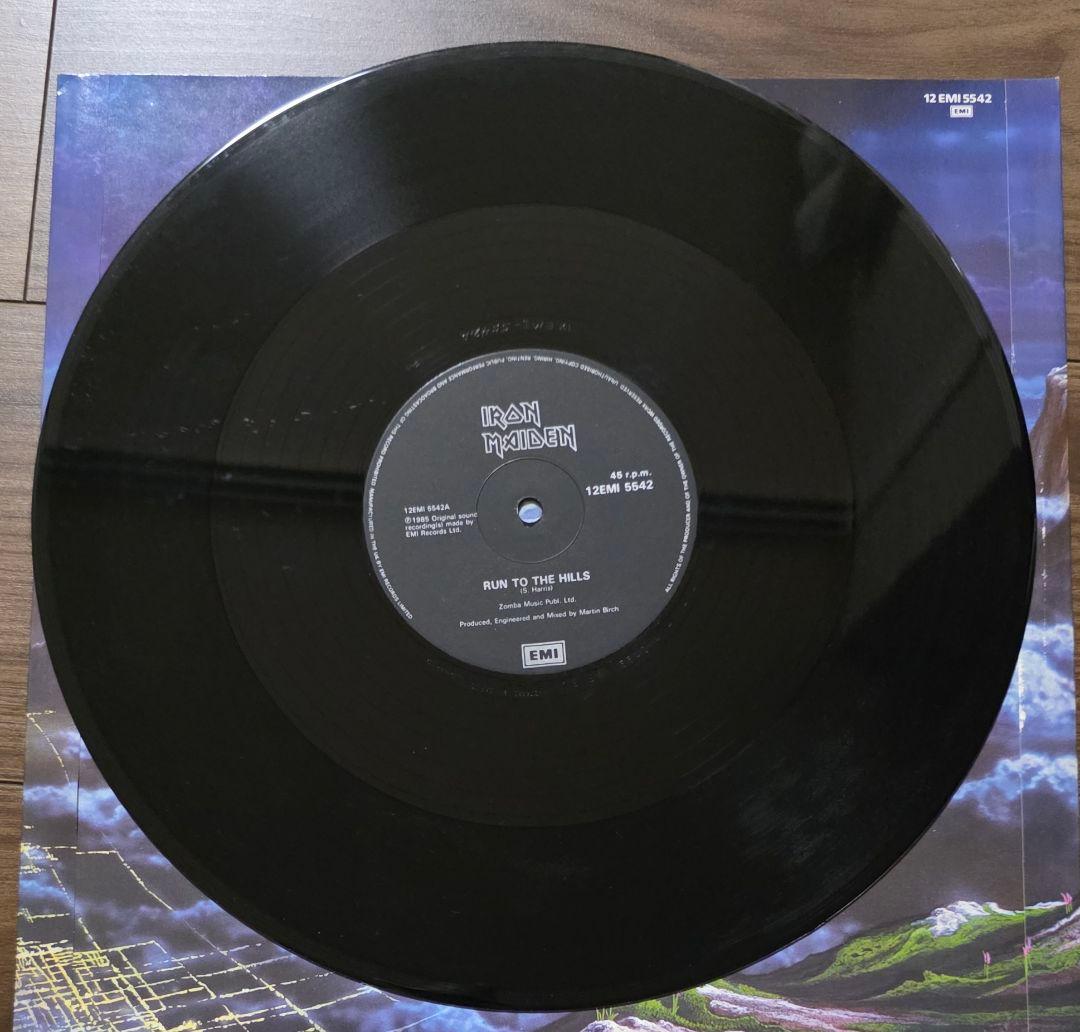 Iron Maiden ／ run to the hills LP レコード