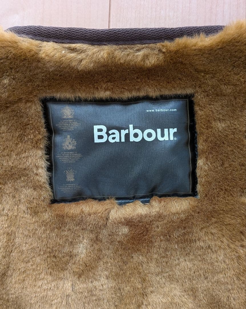 バブアー　ファーライナー　ベスト　ブラウン　38　Barbour