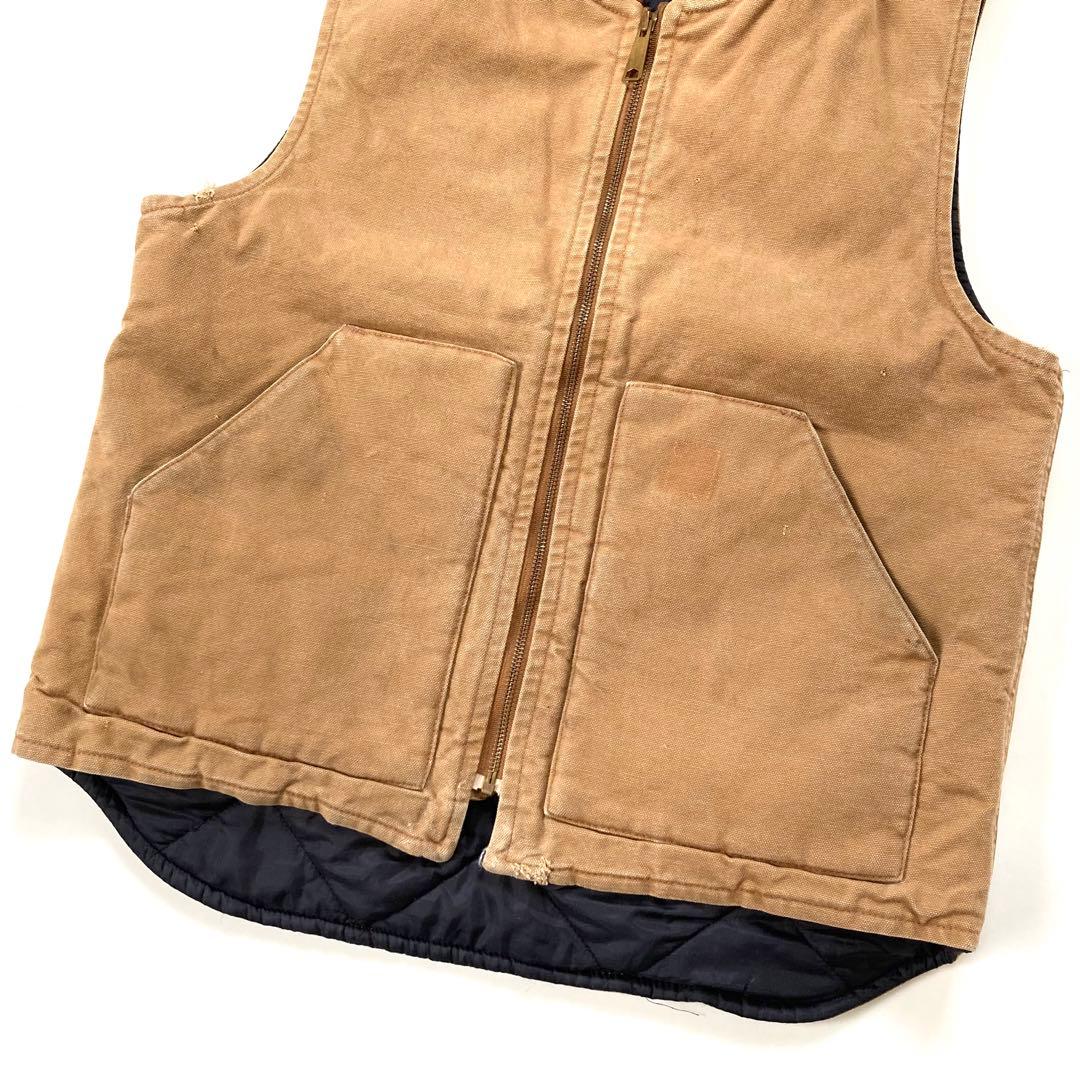 carhartt ダックベスト フェード ブラウンダックsize:L