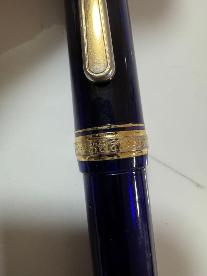 青色 14K EF 万年筆