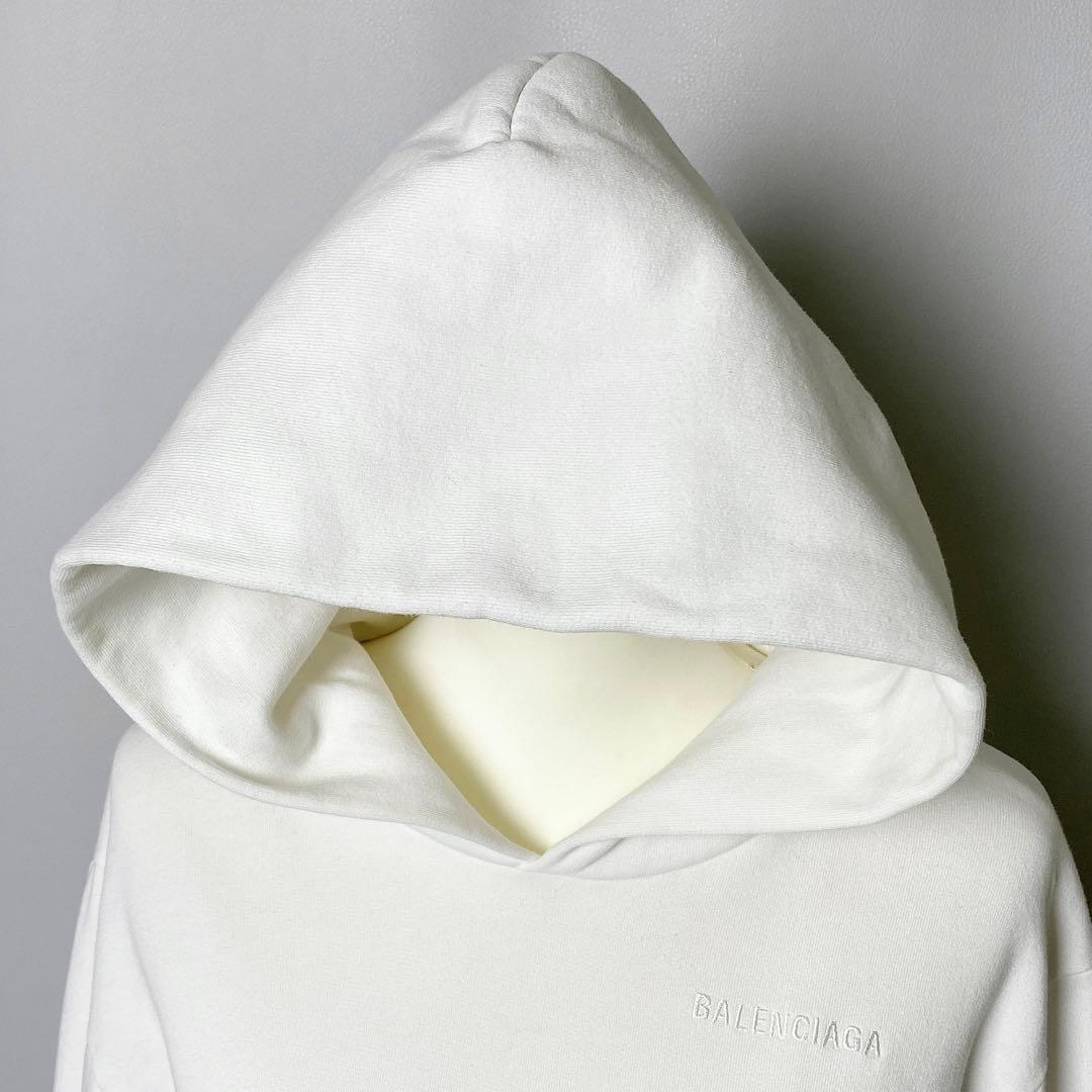BALENCIAGA / パーカー 胸バックロゴ 10 ホワイト レディース
