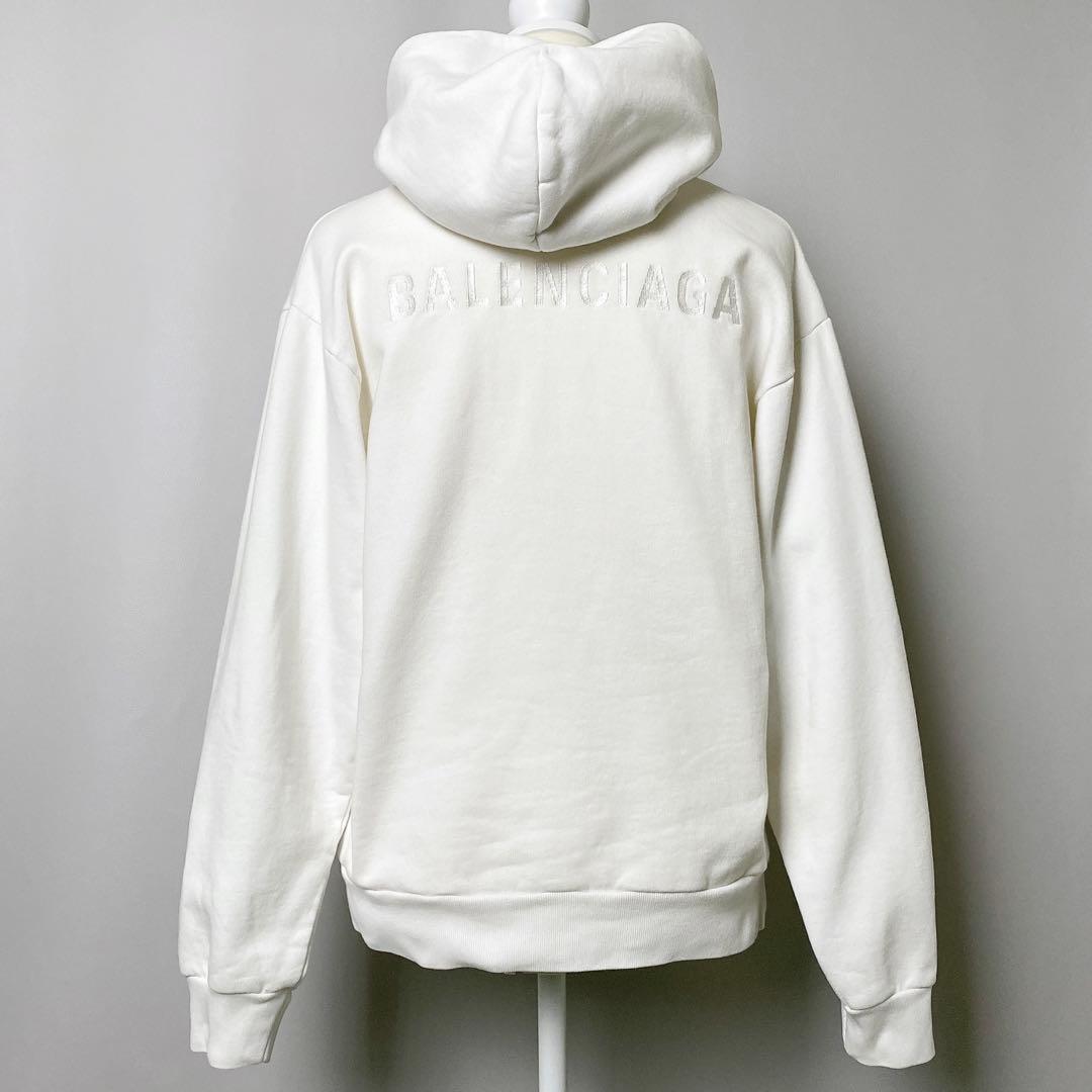 BALENCIAGA / パーカー 胸バックロゴ 10 ホワイト レディース