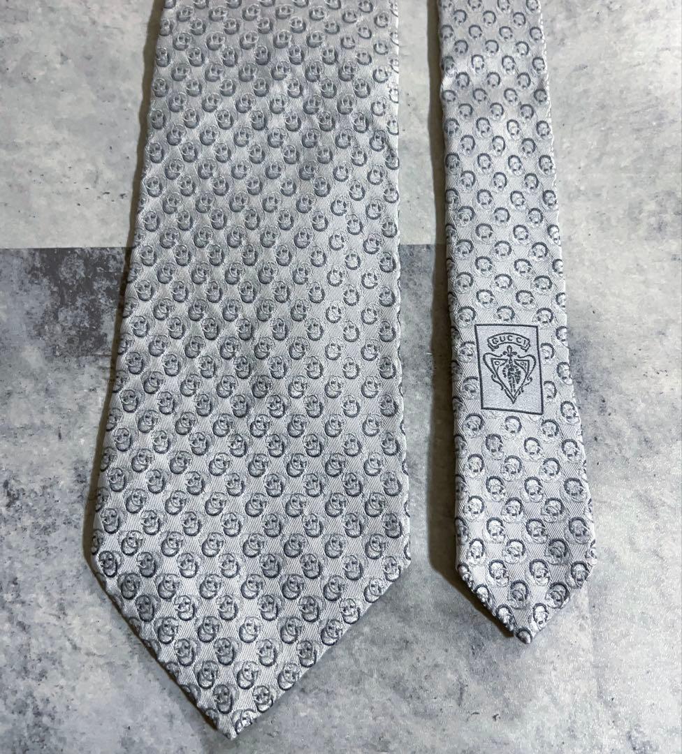 GUCCI ネクタイ G柄 ジャガード 光沢