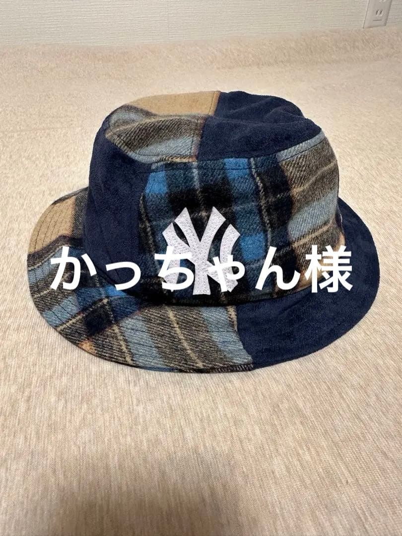 KITH バケットハット ネイビー チェック柄