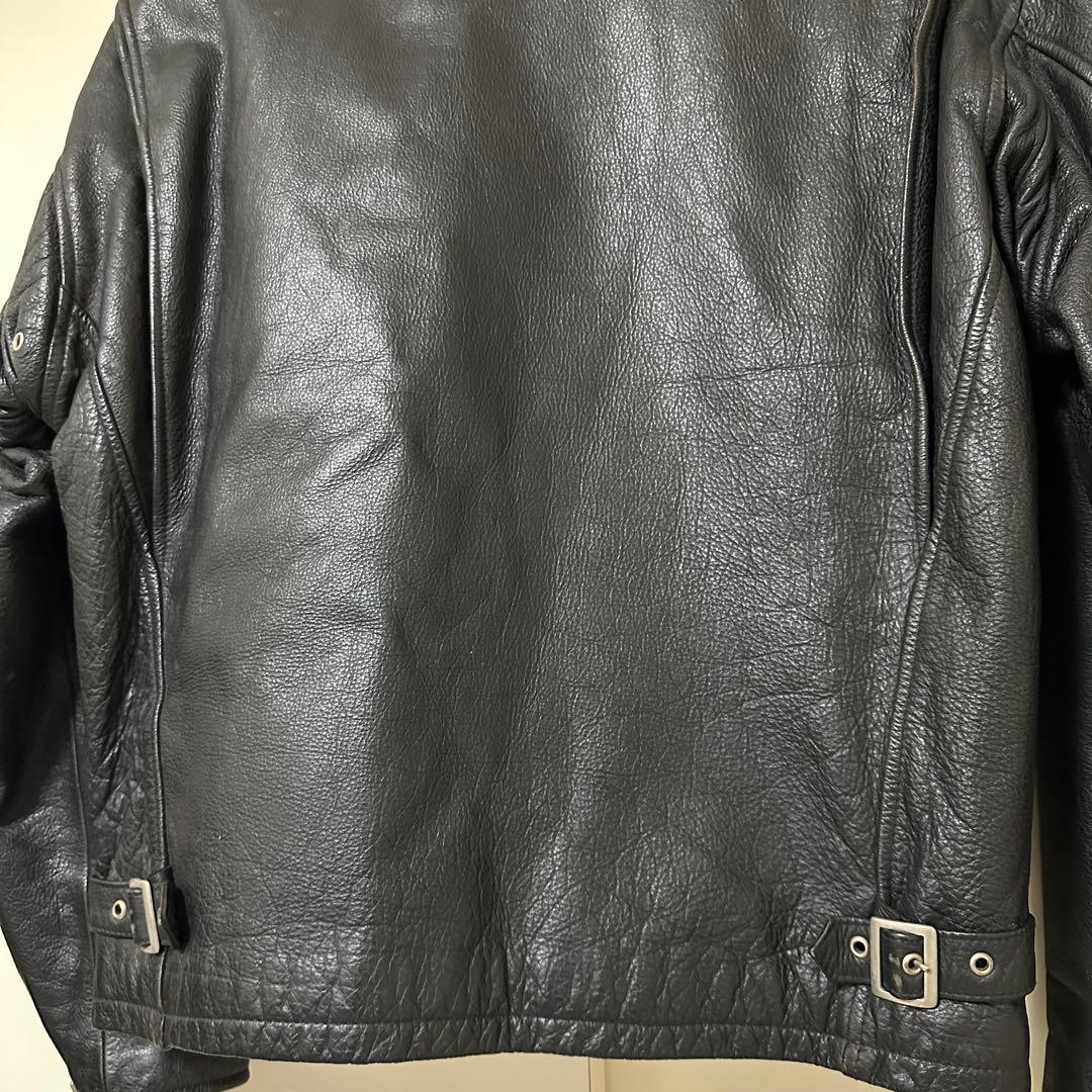 LUCKY STRIKE カウレザー シングルライダースジャケット 牛革 M