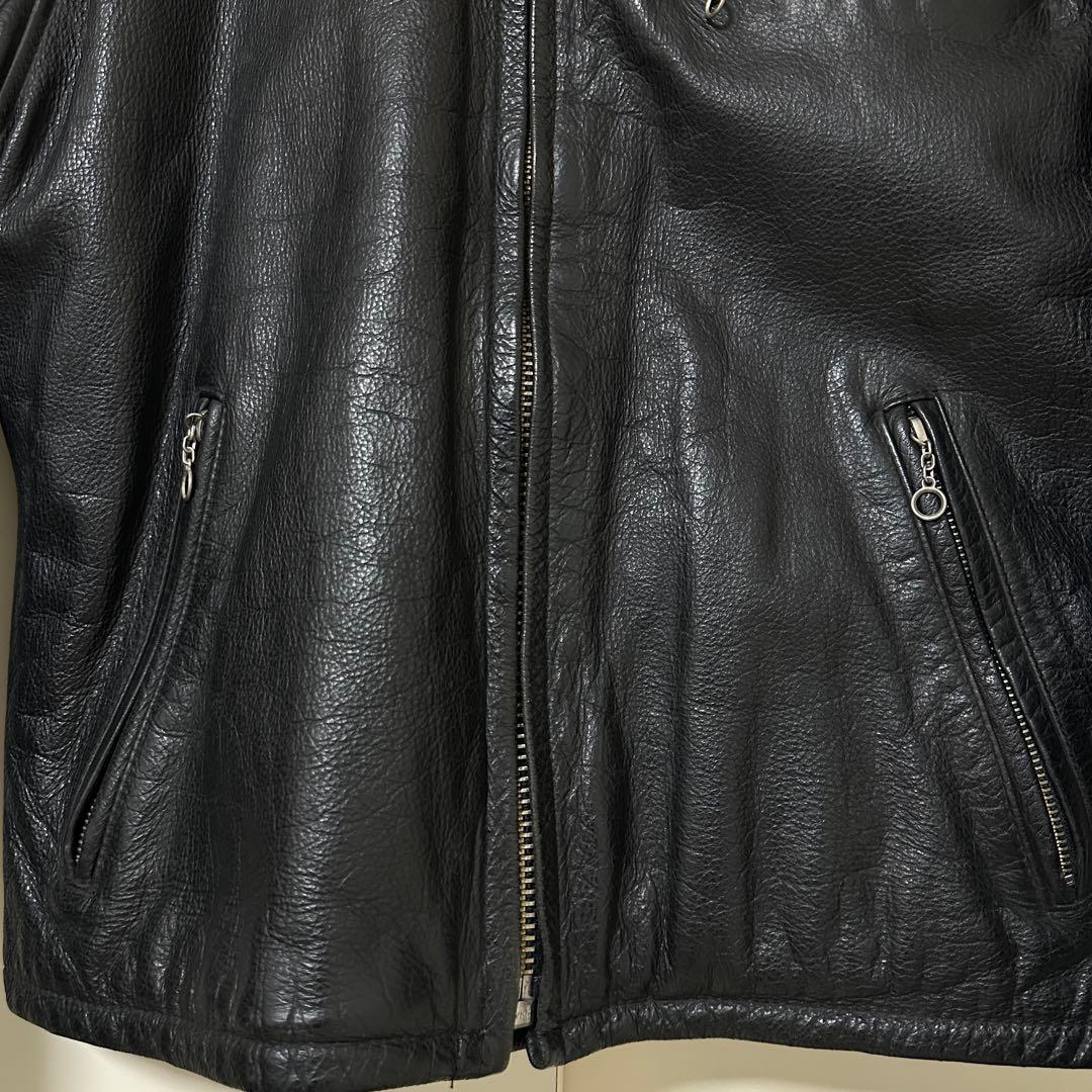 LUCKY STRIKE カウレザー シングルライダースジャケット 牛革 M