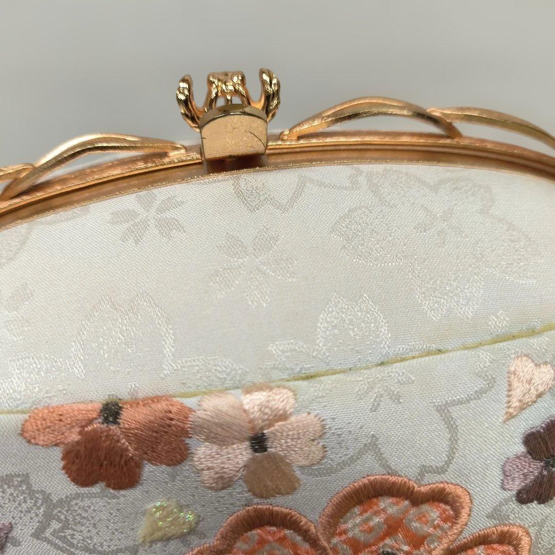 沙織 花柄刺繍和装用バッグと草履セット