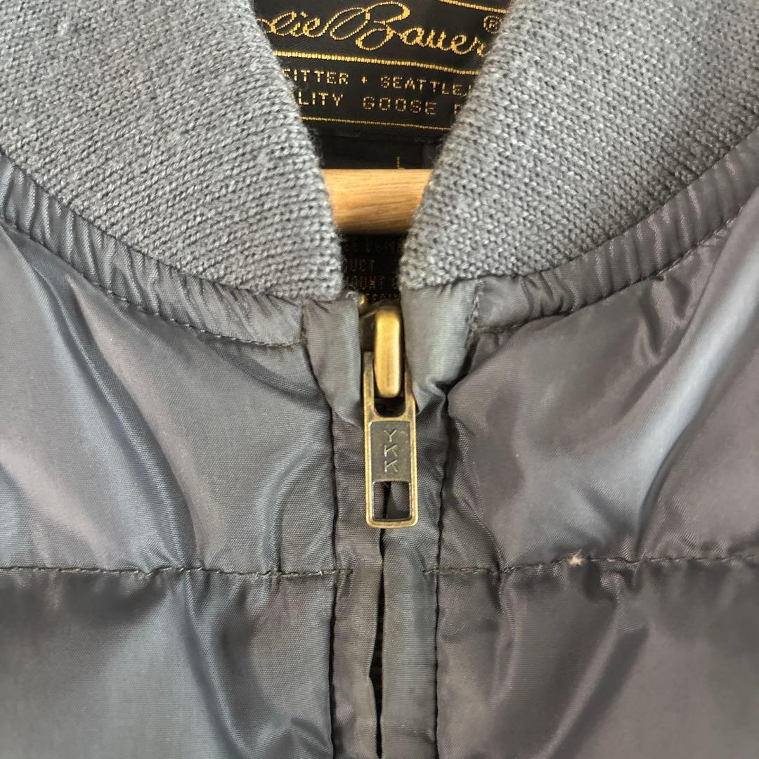 vintage 80s Eddie Bauer ダウンベスト 黒タグ グレー