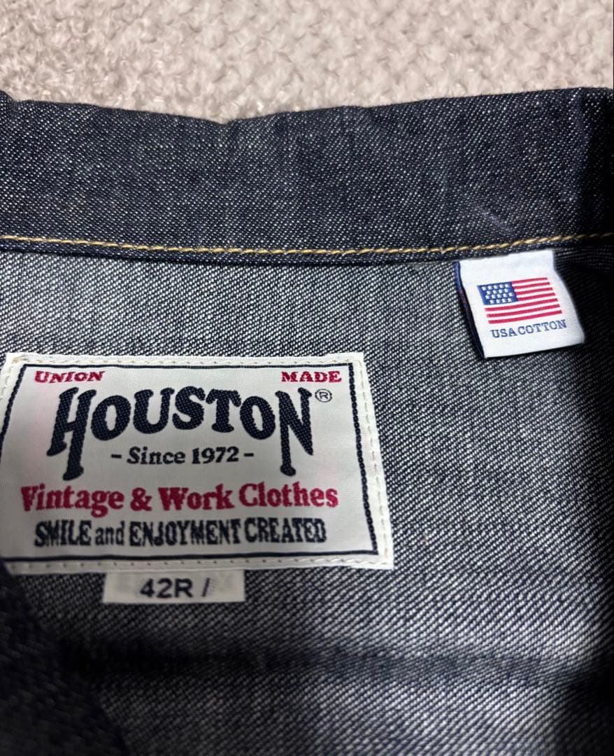 HOUSTON DENIM JACKET ワンウォッシュ ファースト Tバック