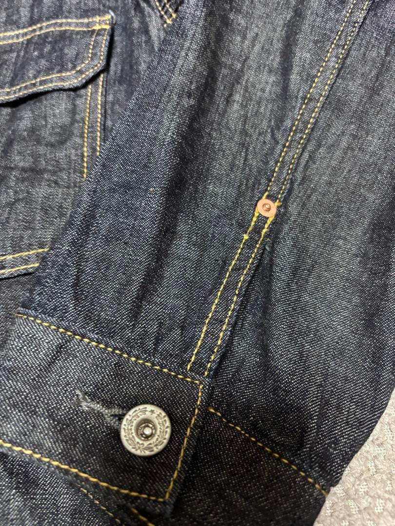 HOUSTON DENIM JACKET ワンウォッシュ ファースト Tバック