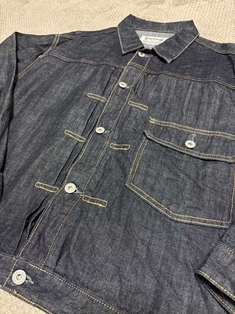 HOUSTON DENIM JACKET ワンウォッシュ ファースト Tバック
