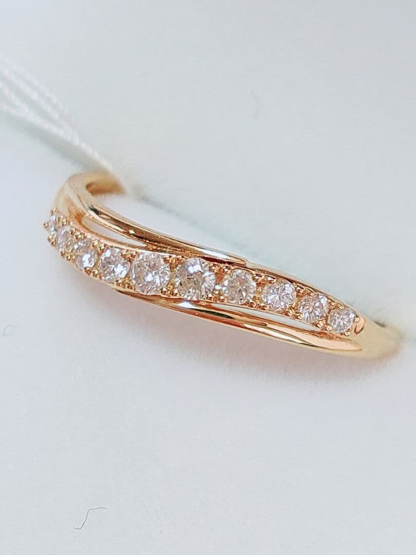 2026年 新作 未使用品 k18 天然ダイヤモンド 0.15ct リング