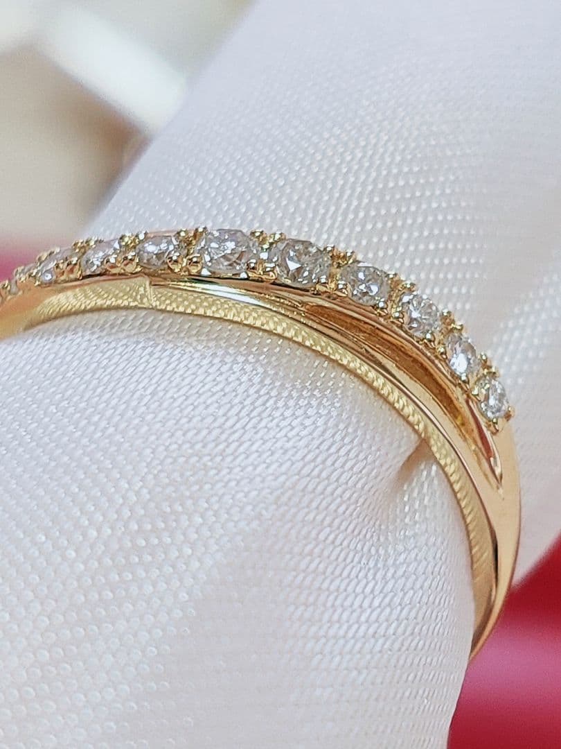 2026年 新作 未使用品 k18 天然ダイヤモンド 0.15ct リング