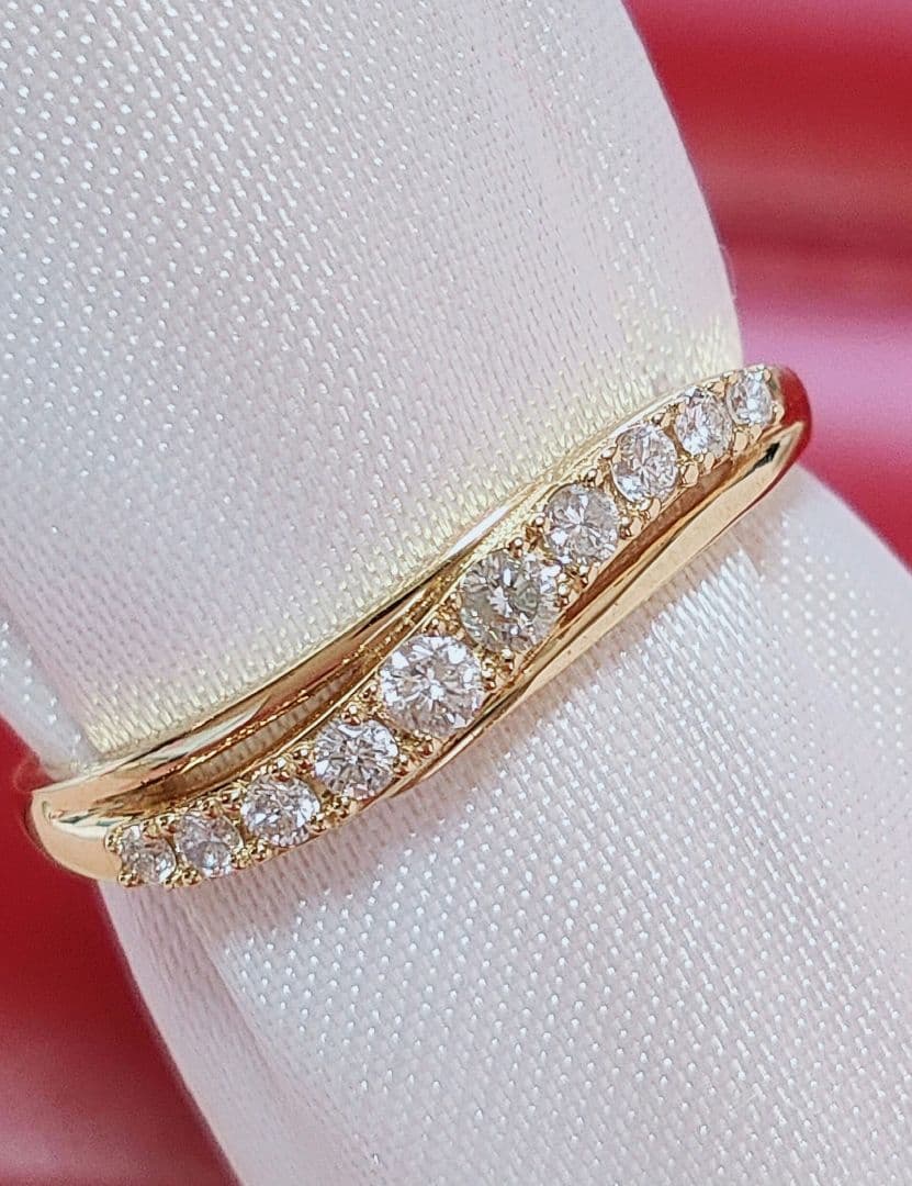 2026年 新作 未使用品 k18 天然ダイヤモンド 0.15ct リング