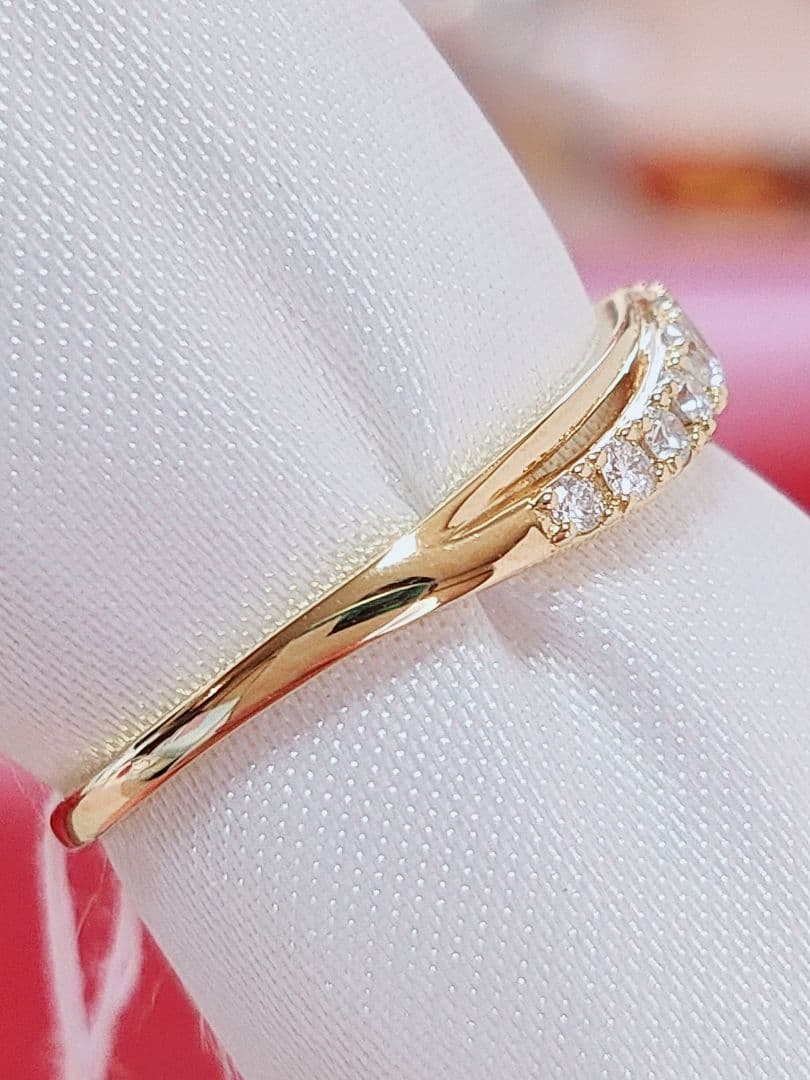 2026年 新作 未使用品 k18 天然ダイヤモンド 0.15ct リング