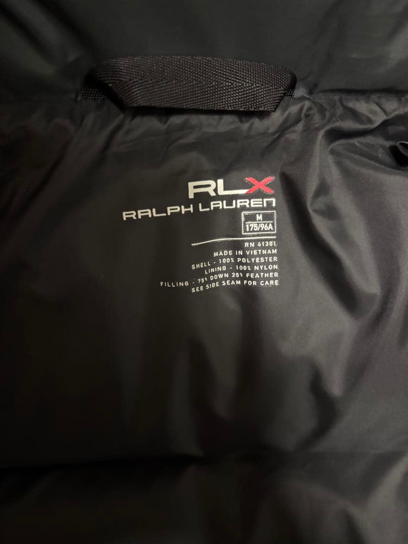 RLX ラルフローレン ブラック ダウンベスト フード付き