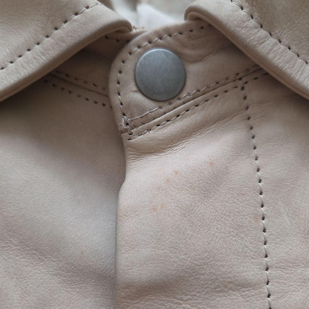 celt&cobra ヌバックレザー ロングコート ベージュ L ヴィンテージ