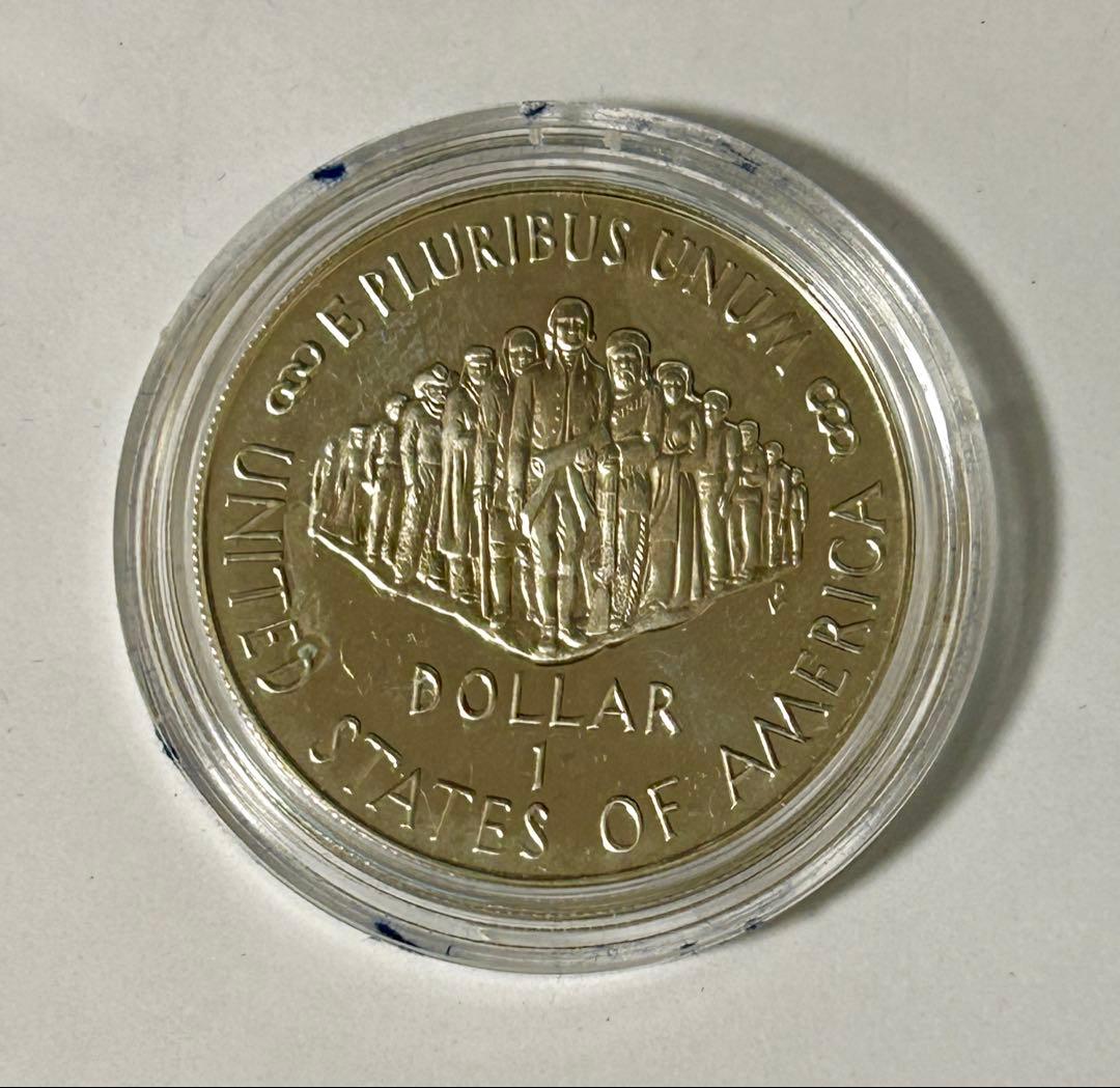 【銀貨】アメリカ合衆国憲法制定200周年記念1ドル銀貨　プルーフ　ケース説明書付