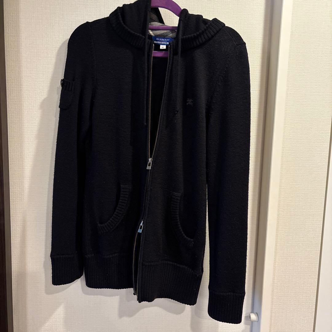 【✨美品】Burberry Blue label ニットパーカー ブラック