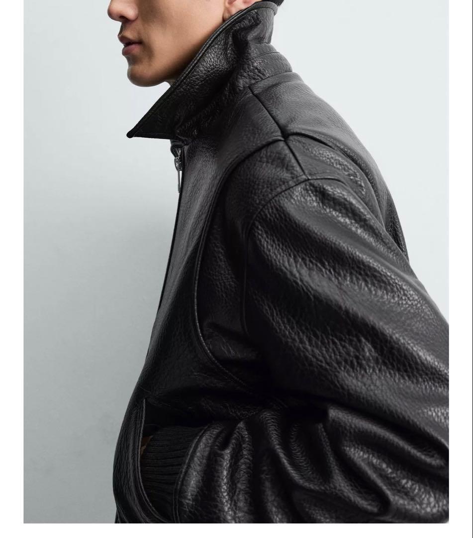 ZARA 完売品 フェイクレザーパフジャケット S
