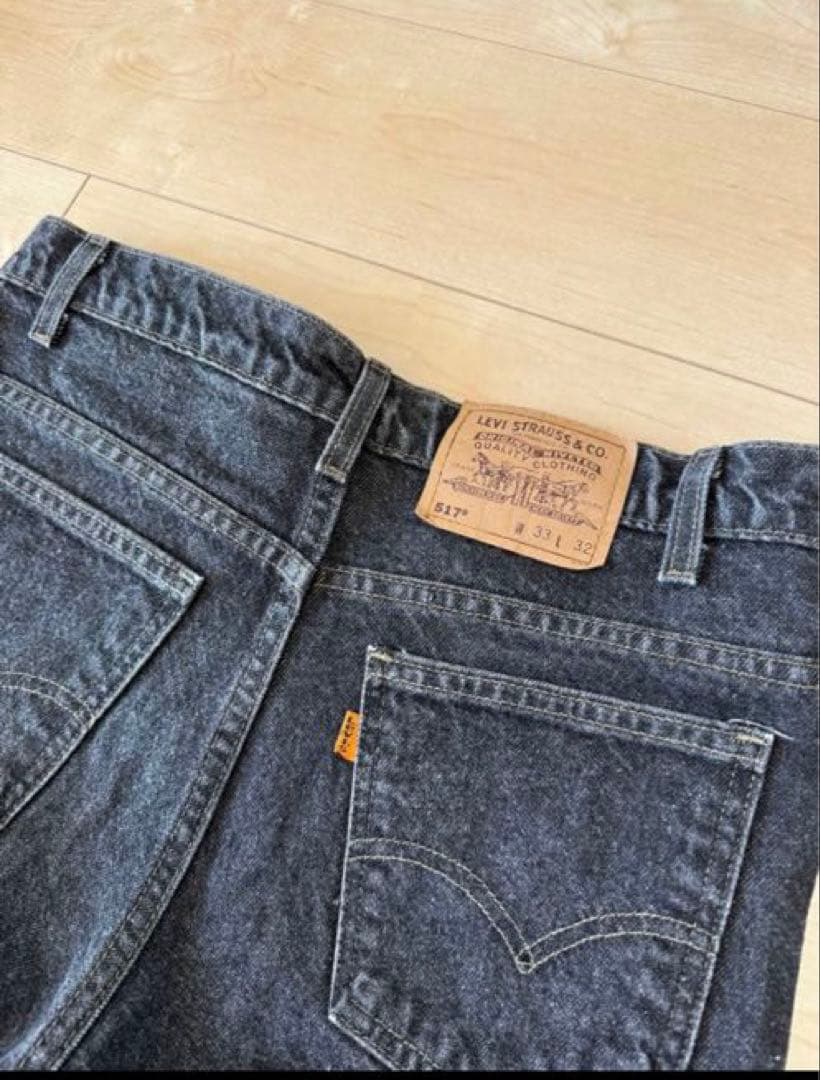 90s USA製 Levi’s 先染め W33 オレンジタブ517 BIGE