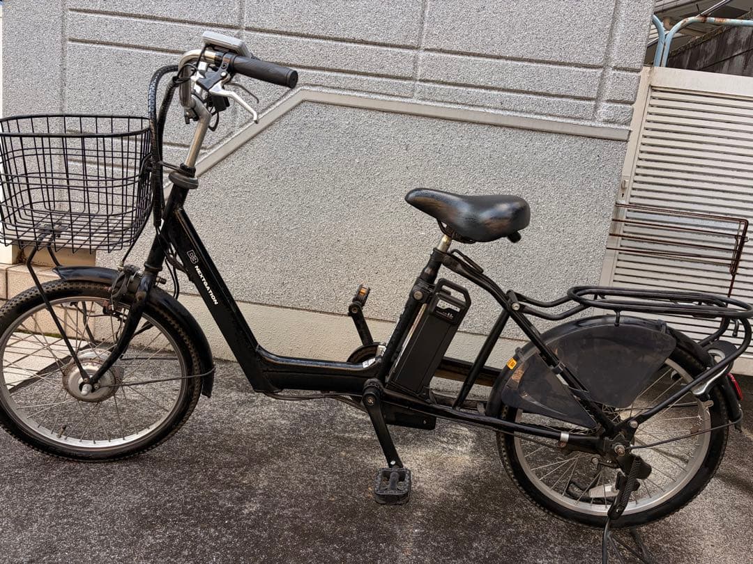 電動アシスト自転車 ブラック 前カゴ付き