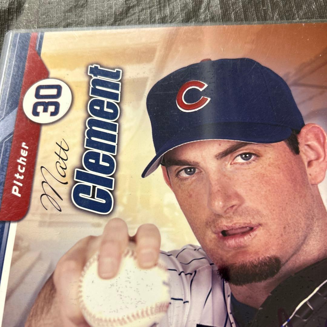 MLB  マットクレメント　直筆サイン入りフォト　シカゴカブス