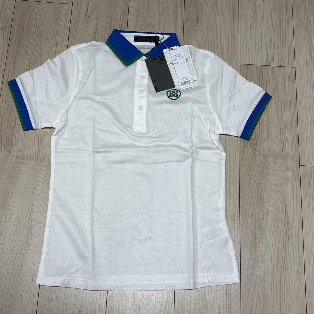【新品】ジーフォアG/FORE ゴルフ　ポロシャツ　ホワイト　38